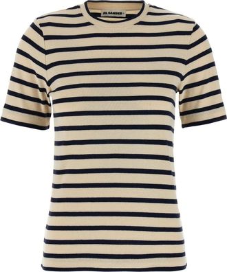 Jil Sander Gestreept T-shirt - Dames - T-shirts - Veelkleurig - S - Katoen - Tops