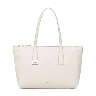 Furla Tassen, Dames, Beige, ONE Size, Leer, Olivia M Tote
