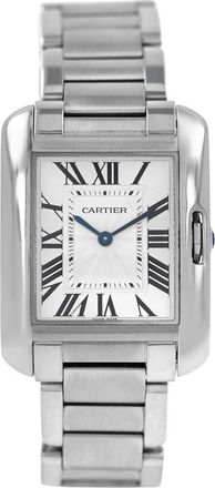 Cartier Pre-owned Cartier Tank Anglaise Silver Dial Ladies Watch W5310044