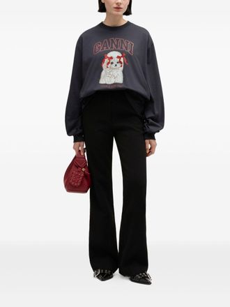 Ganni Graphic Poodle Print Sweatshirt - Black