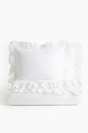 H&M Bettw&auml;sche mit Volants f&uuml;r Doppel-/Kingsize-Betten - White