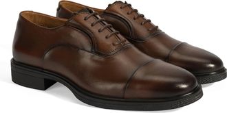 Desa Man Lace-Ups - Leather Upper, Flat Heel, Breathable | Brown - 43