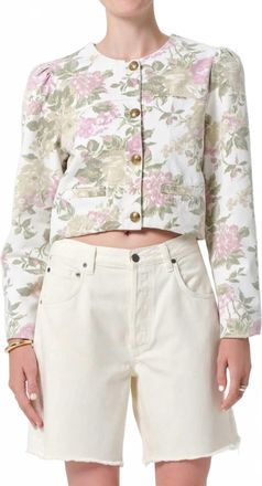 Citizens Of Humanity Anita Puff Sleeve Jacket In English Rose