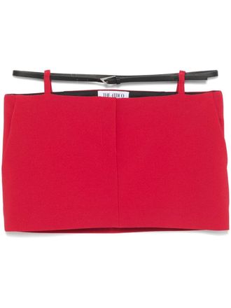 The Attico belted mini skirt - Red