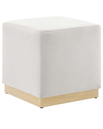 ModWay Tilden 17 Square Performance Velvet Upholstered Ottoman