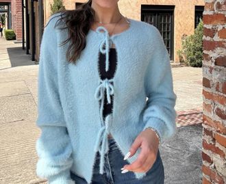HYFVE Soft Knot Sweater In Blue