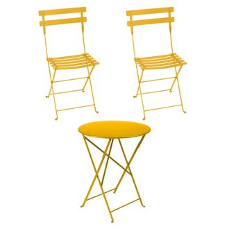 Fermob Bistro Klapptisch + 2 Klappst&uuml;hle, honig