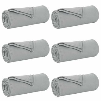 vidaXL Mantitas De Sof&aacute; 6 Pcs Gris 170 X 130 Cm Lana Vidaxl