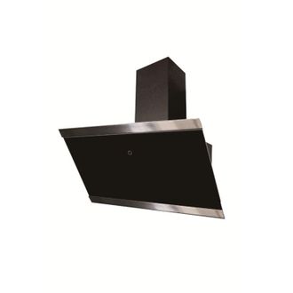 Respekta Cappa aspirante cappa inclinata senza testa da 90 cm vetro nero Touch Respekta