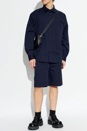 Darkpark Cotton Shirt, Mens, Navy Blue