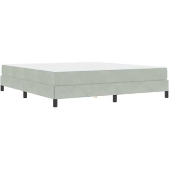 vidaXL Box Spring Bed with Mattress Light Grey 180 x 220 cm Fabric vidaXL