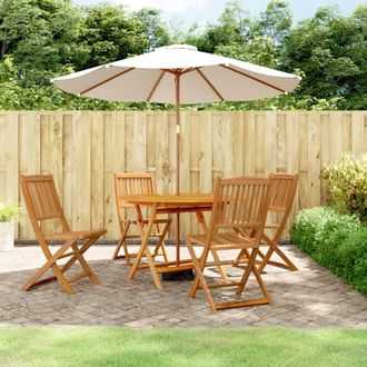 vidaXL Vidaxl - Juego De Comedor De Jard&iacute;n 5 Piezas Madera Maciza De Acacia