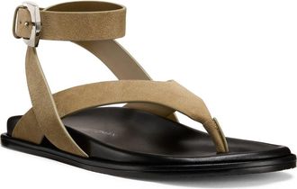 Stuart Weitzman Marykate Ankle Strap Sandal in Golden Olive at Nordstrom, Size 7.5