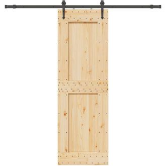 vidaXL Vidaxl - Puerta Corredera Con Herrajes Madera Maciza De Pino 70x210 Cm