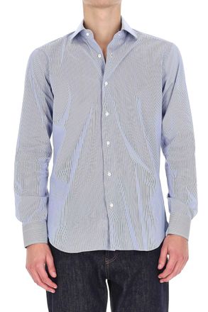 Barba Bacchettata Stretch Poplin Shirt Linea Milano