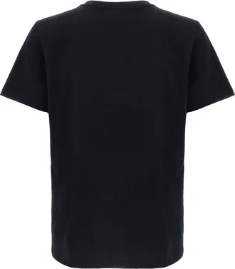 Isabel Marant Logo-Flocked Cotton T-shirt - Black