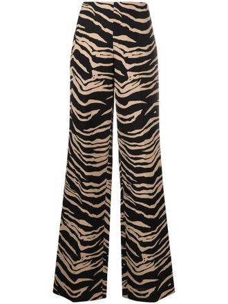 Stella McCartney Pantaloni a vita alta - Marrone