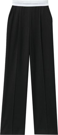 Alexander Wang Pleat-detail Logo-waistband Trousers