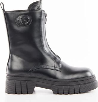 Guess Annia Dames Zwart Leren Enkellaarzen - Dames - Enkellaarsjes - Zwart - 37 EU - Leer - Schoenen