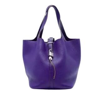 Herm&egrave;s Pre-owned Picotin 22 Bucket Bag - Dames - Pre-owned - Paars - Maat: ONE Size