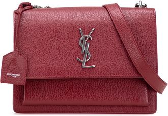 Saint Laurent Pre-owned Womens Sunset Shoulder Bag Classic - Dark Red Leather - One Size