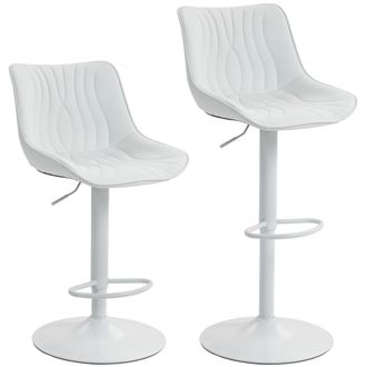 HOMCOM Taburetes de bar 47.5x54x110 cm blanco
