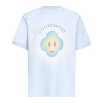 Casablanca T-Shirts, male, Blue, S, T-Shirt