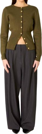 Nia Sophia Cardigan In Olive