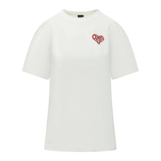 Pinko T-Shirts, female, White, Size: XS Strepitoso T-shirt
