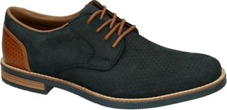 Rieker Zakelijke Veterschoen - Heren - Nette schoenen - Blauw - 40 EU - Leer - Schoenen