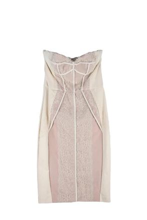 Elisabetta Franchi Heart Neckline Sheath Dress - Butter