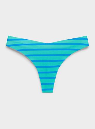 Miiyu Womens Dense laser-cut thong Recycled nylon