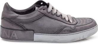 Dolce & Gabbana Portofino Kalfsleren Sneakers - Heren - Sneakers - Grijs - 41 EU - Katoen - Schoenen