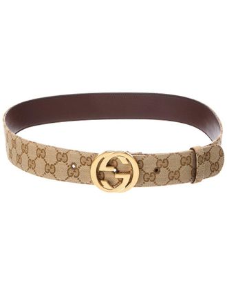 Gucci Canvas & Leather Belt