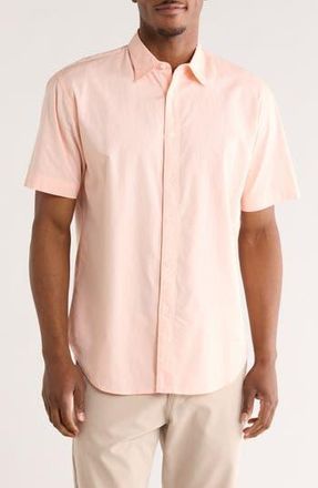 Coastaoro Eben Short Sleeve Button-Up Shirt in Coral at Nordstrom Rack, Size Xx-Large