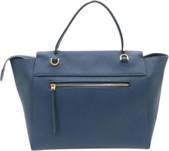 Celine Pre-owned Leren Flap Belt Bag Mini - Dames - Vintage Handtas - Blauw - ONE Size - Leer - Vintage