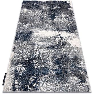 RugsX Rugsx - Alfombra De Luxe Moderna 528 Abstra&ccedil;&atilde;o - Structural Crema / Azul Oscuro Blue 140x190 Cm