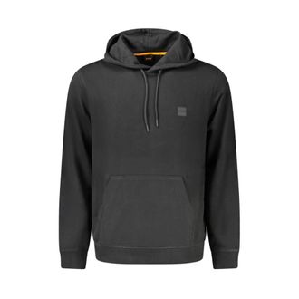 HUGO BOSS Hoodies, male, Black, 2XL, Black Cotton Men Jumper Hoodie