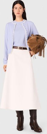 Maje Knit Cardigan With Rhinestones - Blue - Maje