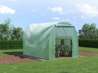 Vente-Unique Serra tunnel in acciaio 6 m&sup2; - L300 x l200 x H200 cm - IPOMEA