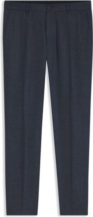 BOSS Slim-fit patterned pants in Italian virgin wool