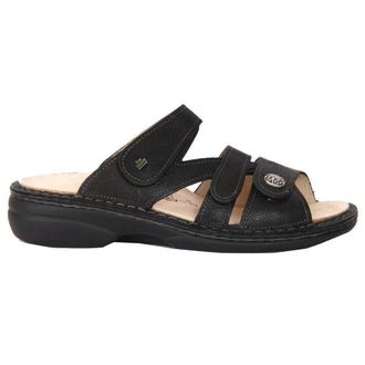 Finn Comfort 82568 Ventura Longbeach Leather Womens Slides Sandals - Black - Size:UK 6.5
