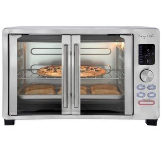 MegaChef 31.7 Quart Digital French Door Multi-Function Electric Convection Toaster Oven with Rotisserie Set in Grey at Nordstrom