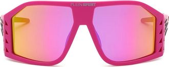 Plein Sport The Wave Gen X.02 - Heren - Zonnebrillen - Roze - ONE Size - Nylon - Accessoires