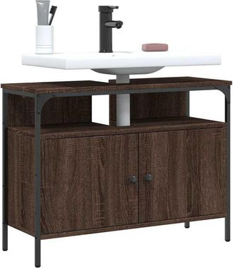 vidaXL Bathroom Sink Cabinet Brown Oak 80x30x60 cm Engineered Wood Vidaxl