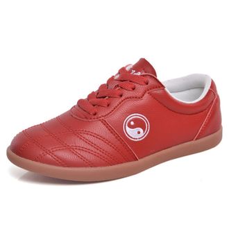 Generic Taekwondo Shoes, Martial Arts Sports Boxing Karate Taichi Lightweight for Kids Women Men Adult(Red,5.5 UK)