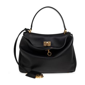 Balenciaga Tassen, Dames, Zwart, ONE Size, Leer, Rodeo Handtas met Handvat