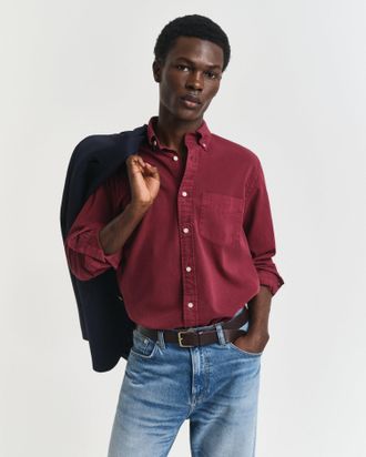 GANT Men Regular Fit Twill Shirt (XXXL) PLUMPED RED