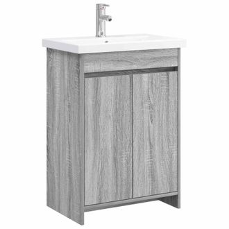 vidaXL Juego De Muebles De Ba&ntilde;o Sonoma Gris 61 X 40 X 84,5 Cm Vidaxl
