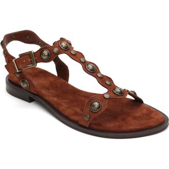 Ash Phanny Metallic Studded Ankle Strap Sandal in Tajine at Nordstrom, Size 11Us